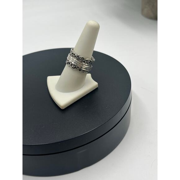 Paz Israel Sterling Silver 
Lace Scroll Design Anxiety Fidget Spinner Ring 8.5 - Picture 3 of 10